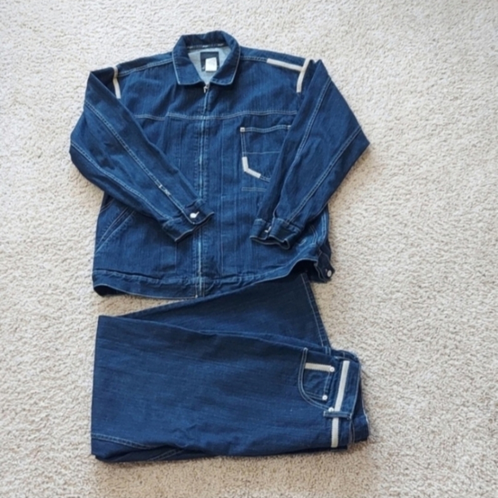 Vintage Sean John 2 Pieces Denim Suits